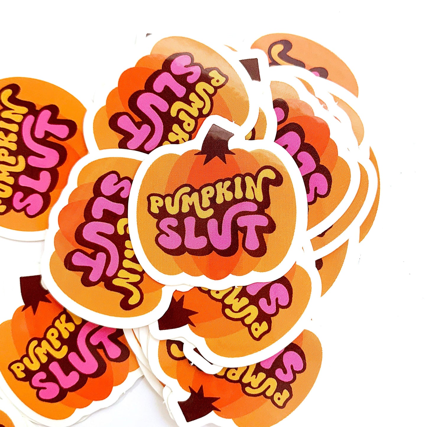 "Pumpkin Slut" Mini Sticker (Krystan Saint Cat)