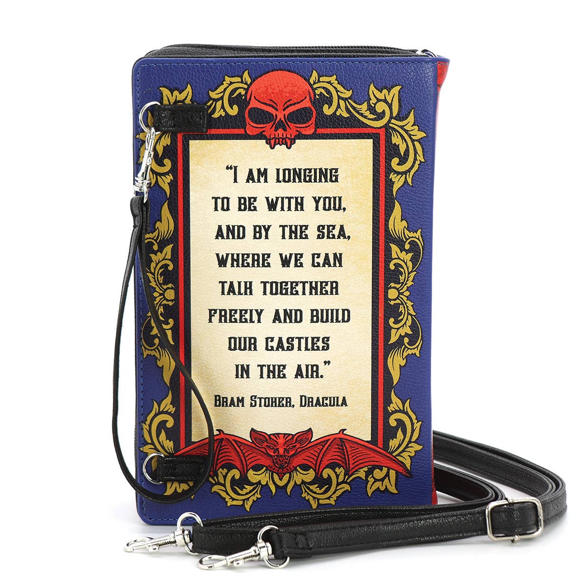 Colored Dracula Bram Stoker Book Clutch Bag