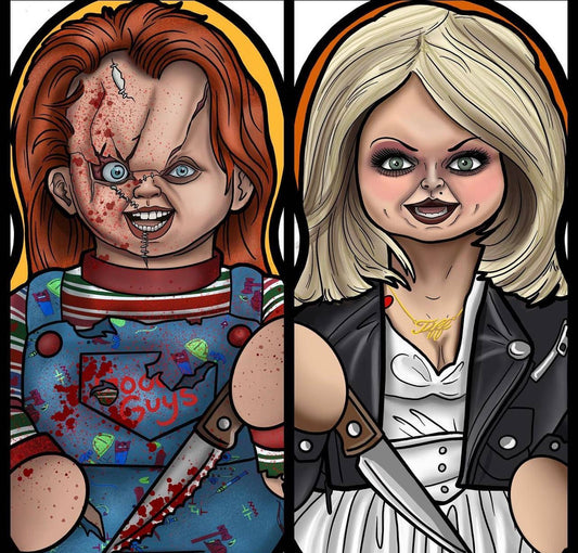 Chucky or TIffany Inspired Plush Doll (The Cuddle Cult)