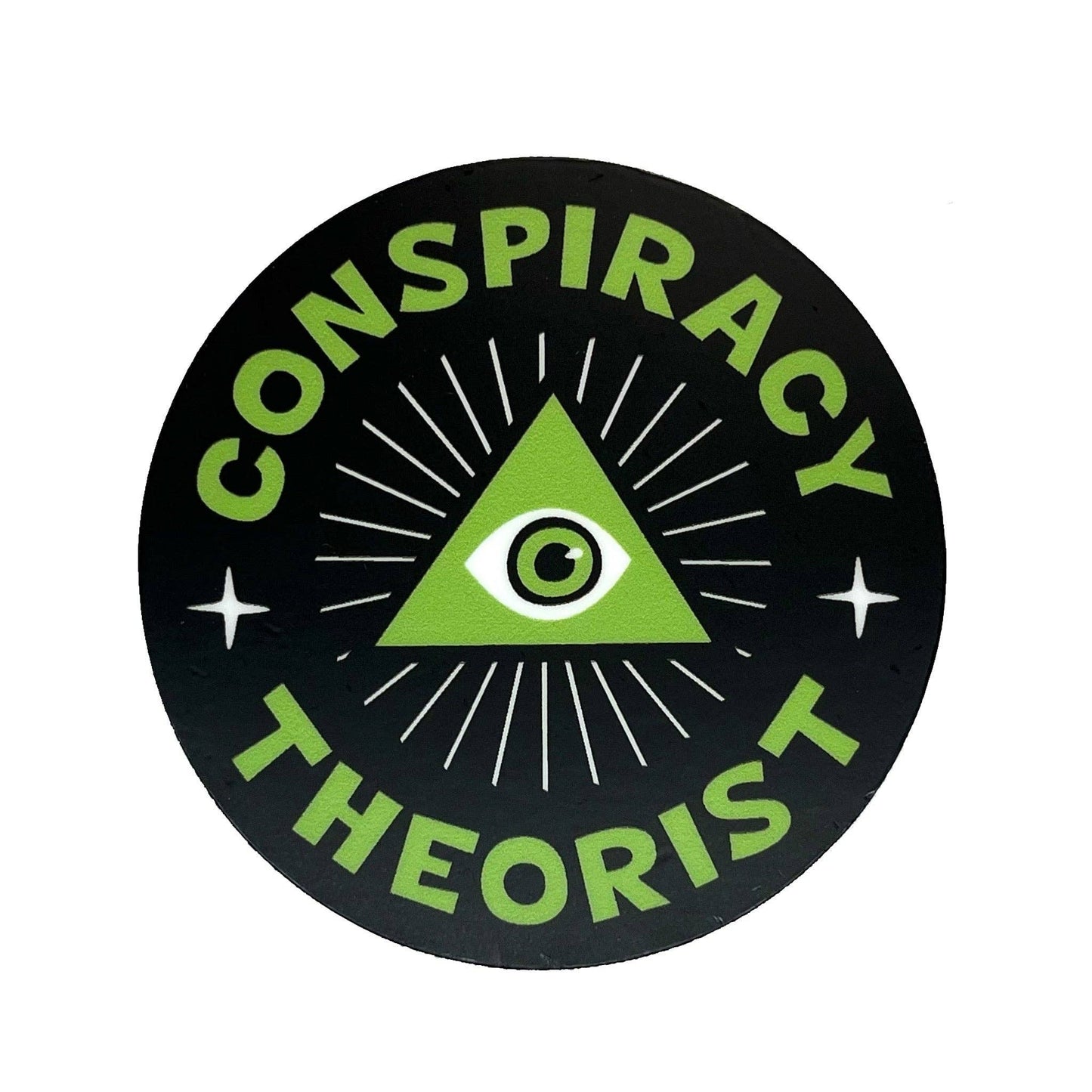 Conspiracy Theorist circle sticker (Monsterologist)