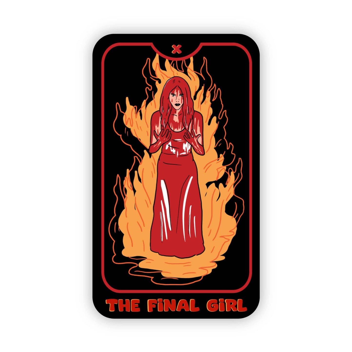 "The final girl" Horror Halloween Vinyl Sticker