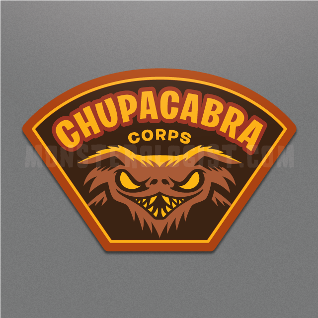 Chupacabra Corps Military Insignia Cryptozoology Vinyl Sticker (Monsterologist)