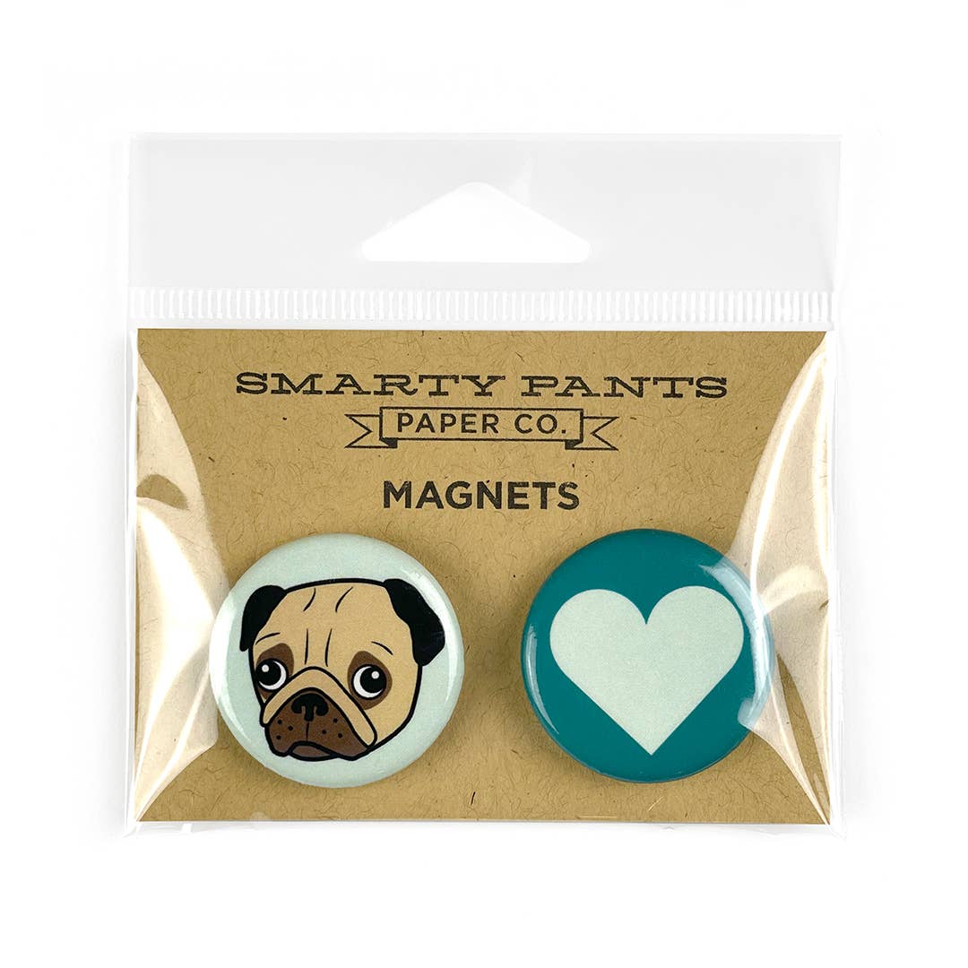 CLEARANCE Pug Magnet Set (Smarty Pants Paper)