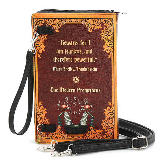 Bride + Frank Frankenstein Mary Shelley Book Clutch Bag