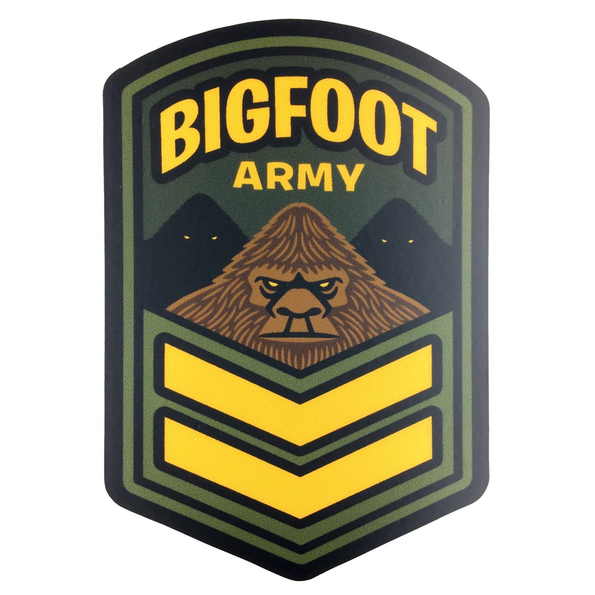 Bigfoot Army Military Insignia Cryptozoology Sticker (Monsterologist)