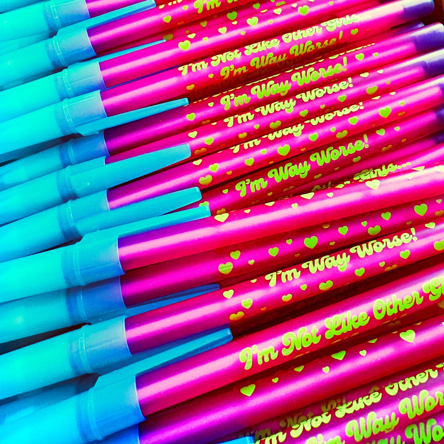 "I'm Not Like Other Girls I'm Way Worse" Ballpoint Pen Krystan Saint Cat