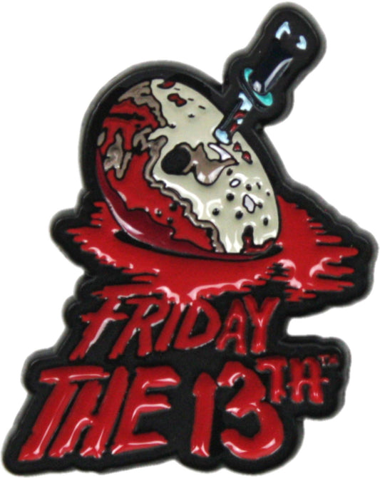 Jason's Bloody Mask And Knife Enamel Pin