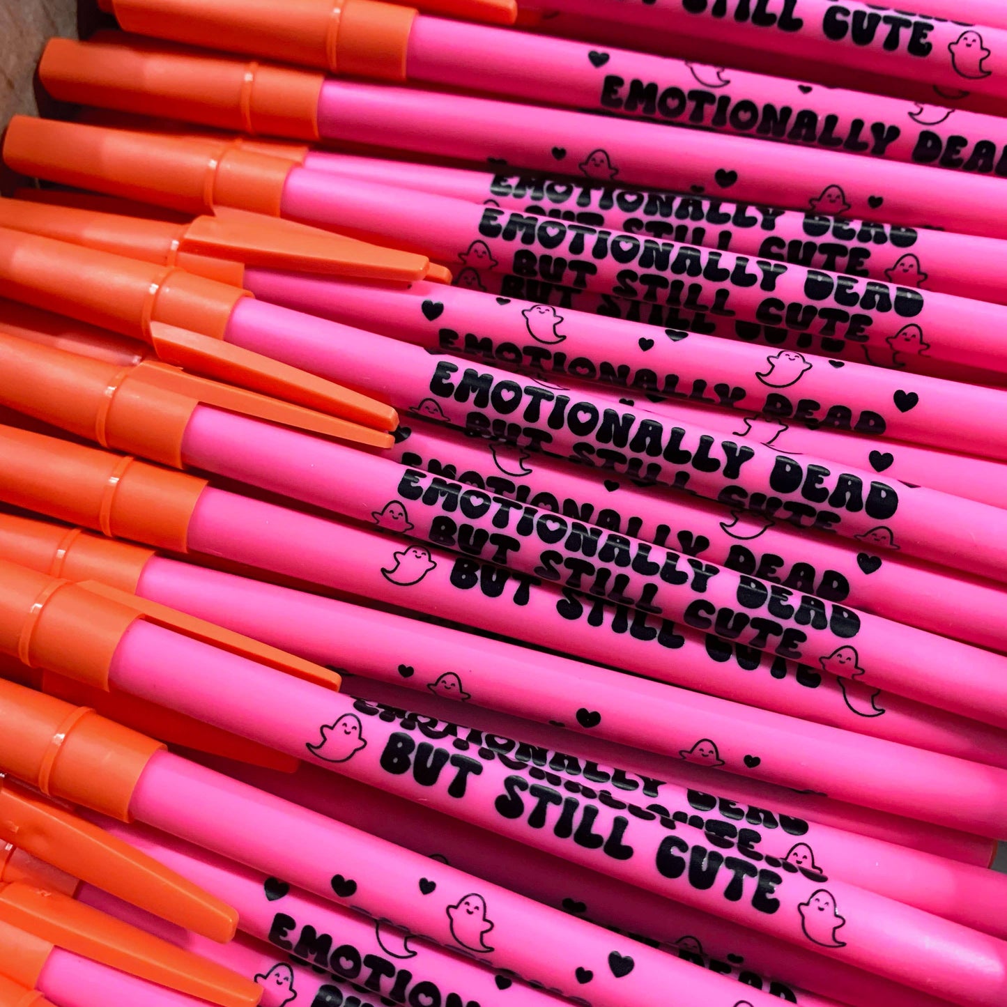 "Emotionally Dead But Still Cute" Halloween Ballpoint Pen (Krystan Saint Cat)