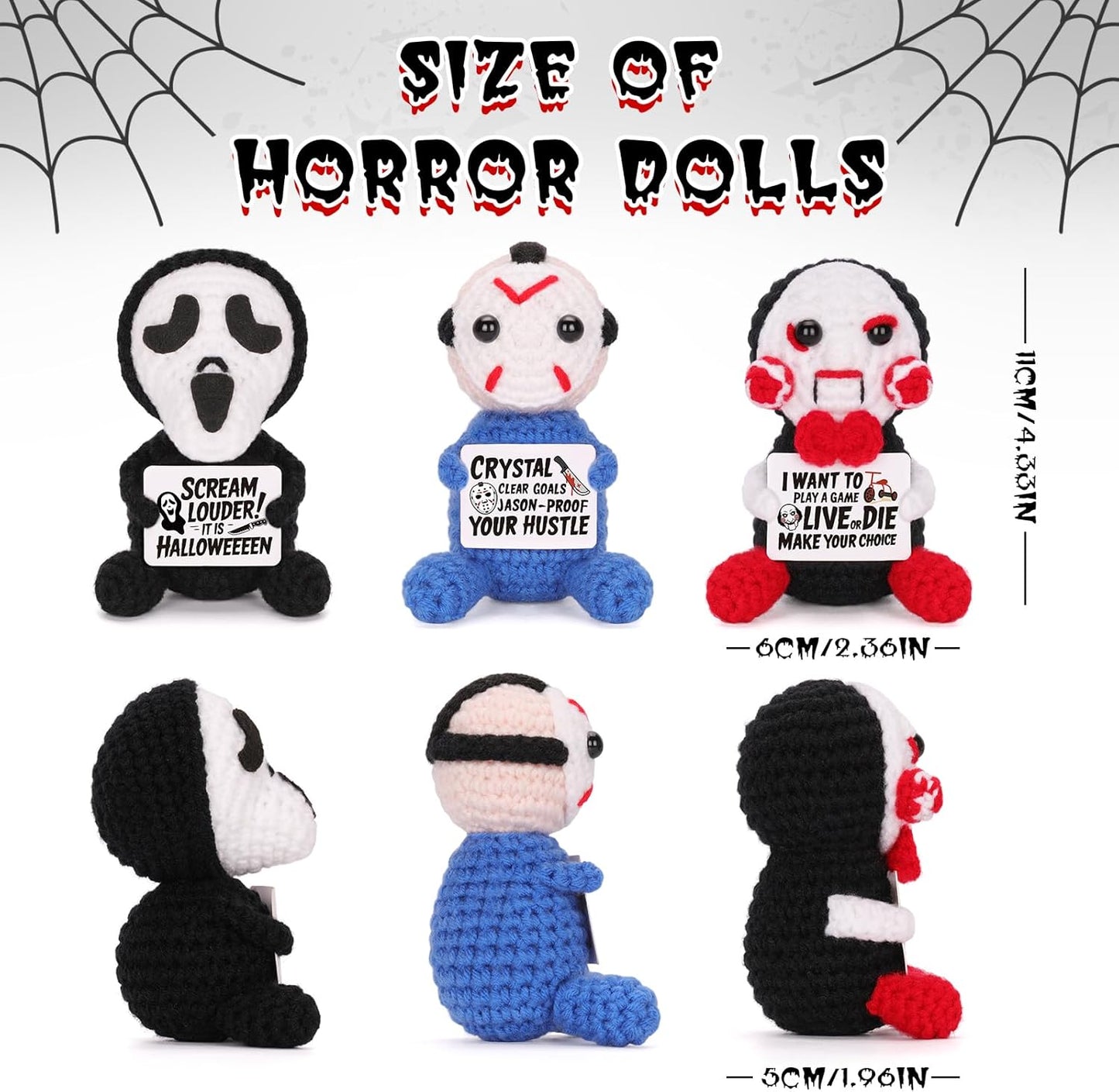 Crochet Saw Jigsaw Billy The Puppet or Ghostfa e Scream Toy Doll
