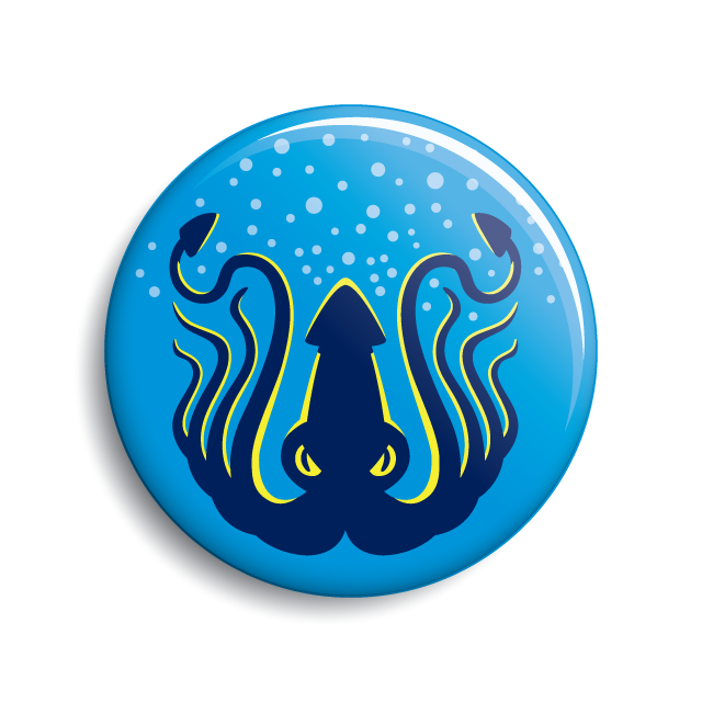 Kraken Pin-back Button (Monsterologist)
