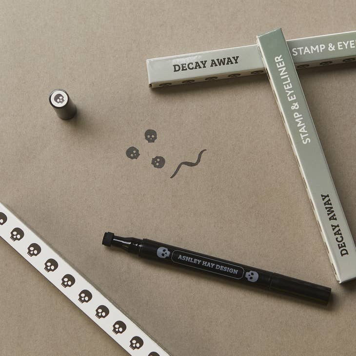 Skull Stamp and Eyeliner Makeup (Ashley Hay Design)