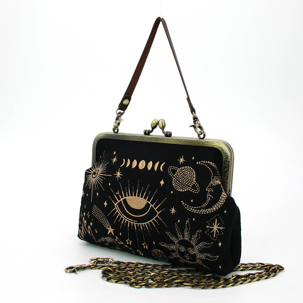 Celestial Kisslock Convertible Bag