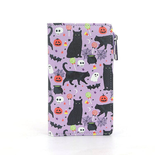 Halloween Black Cat Collage Wallet