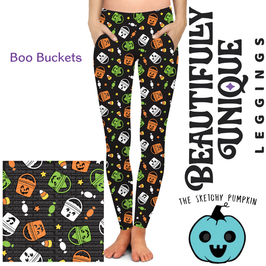 Boo Buckets - The Sketchy Pumpkin (Exclusive) - Pocket Leggings