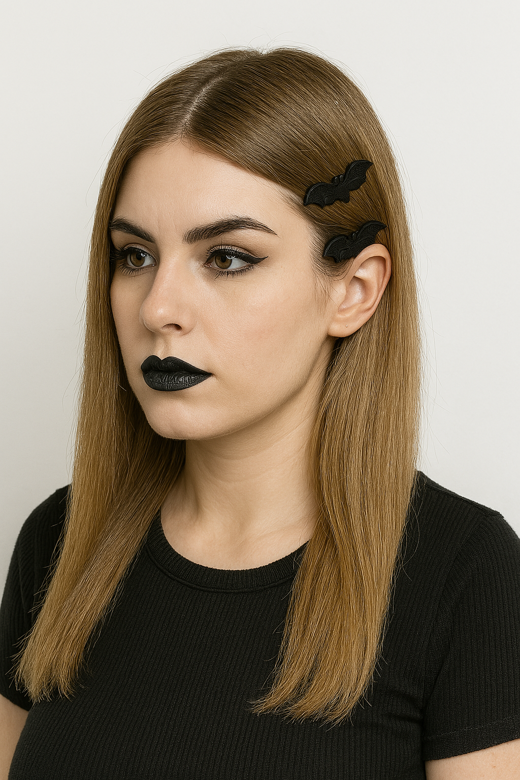 Lil Black Bats Hair Slides Pair