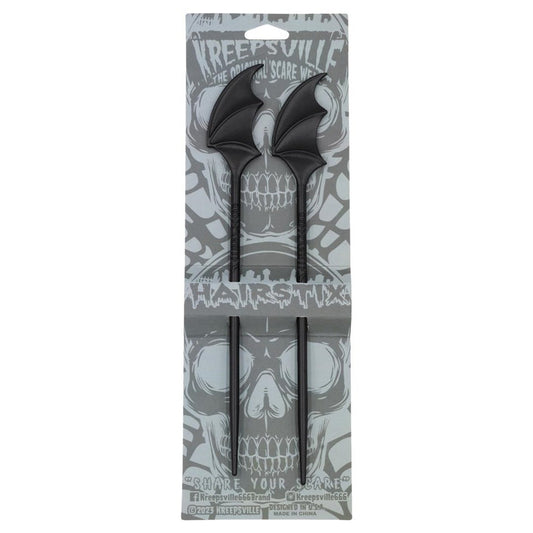 Batwing Hair Sticks (Black)