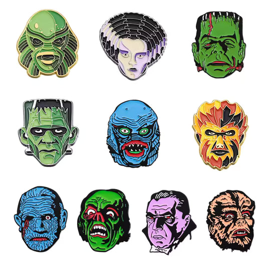 Movie Monsters Enamel Pins
