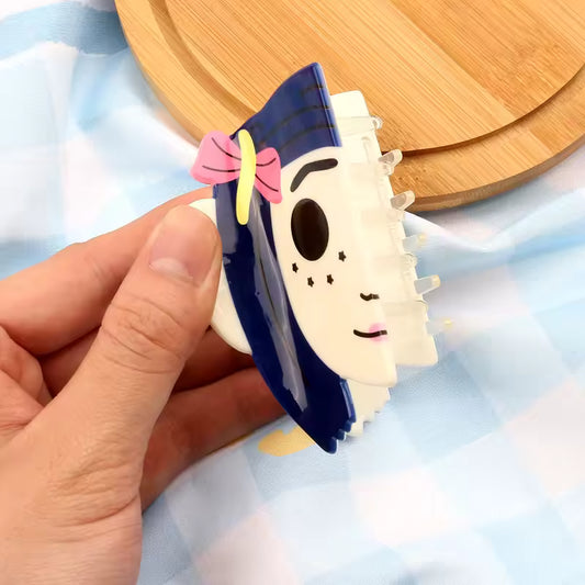 Button GIrl Hairclaw - Hair Accessory Clip