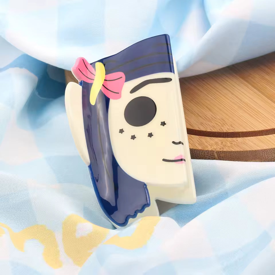 Button GIrl Hairclaw - Hair Accessory Clip