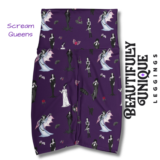 Scream Queens (Exclusive) Pocket Biker Shorts - High-quality Handcrafted Vibrant Bike Shorts