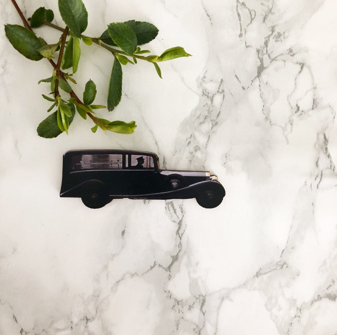 Wooden Hearse Magnet