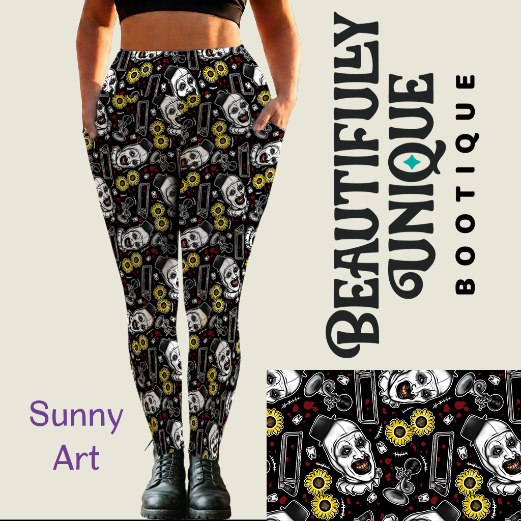 Sunny Art Semi-Exclusive Leggings - High-quality Handcrafted Vibrant Horror Spooky