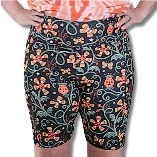 Spooky Sweet Garden (Johanna Parker Exclusive) Pocket Biker Shorts - High-quality Handcrafted Vibrant Bike Shorts