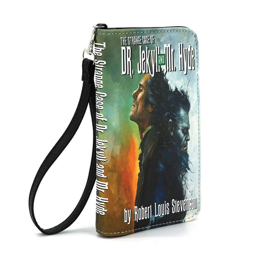 Dr Jekyll and Mr Hyde Book Wallet, Gothic Literary Wallet with Wristlet, Dark Academia Book Style Wallet