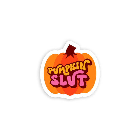 "Pumpkin Slut" Mini Sticker (Krystan Saint Cat)