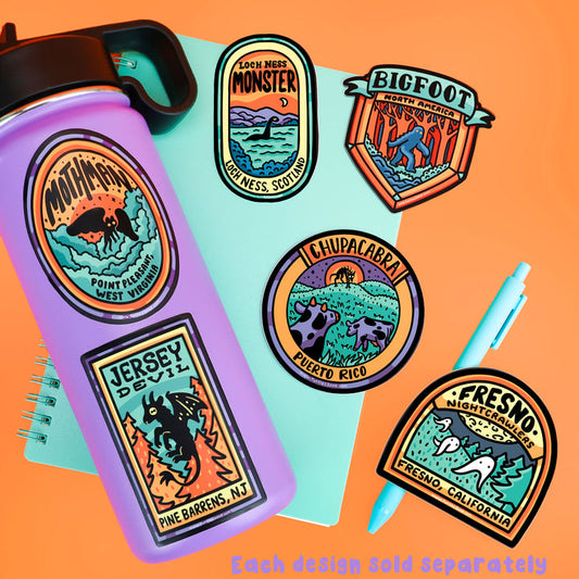 Mothman Cryptid Sighting Location Vinyl Sticker (Turtle's Soup)