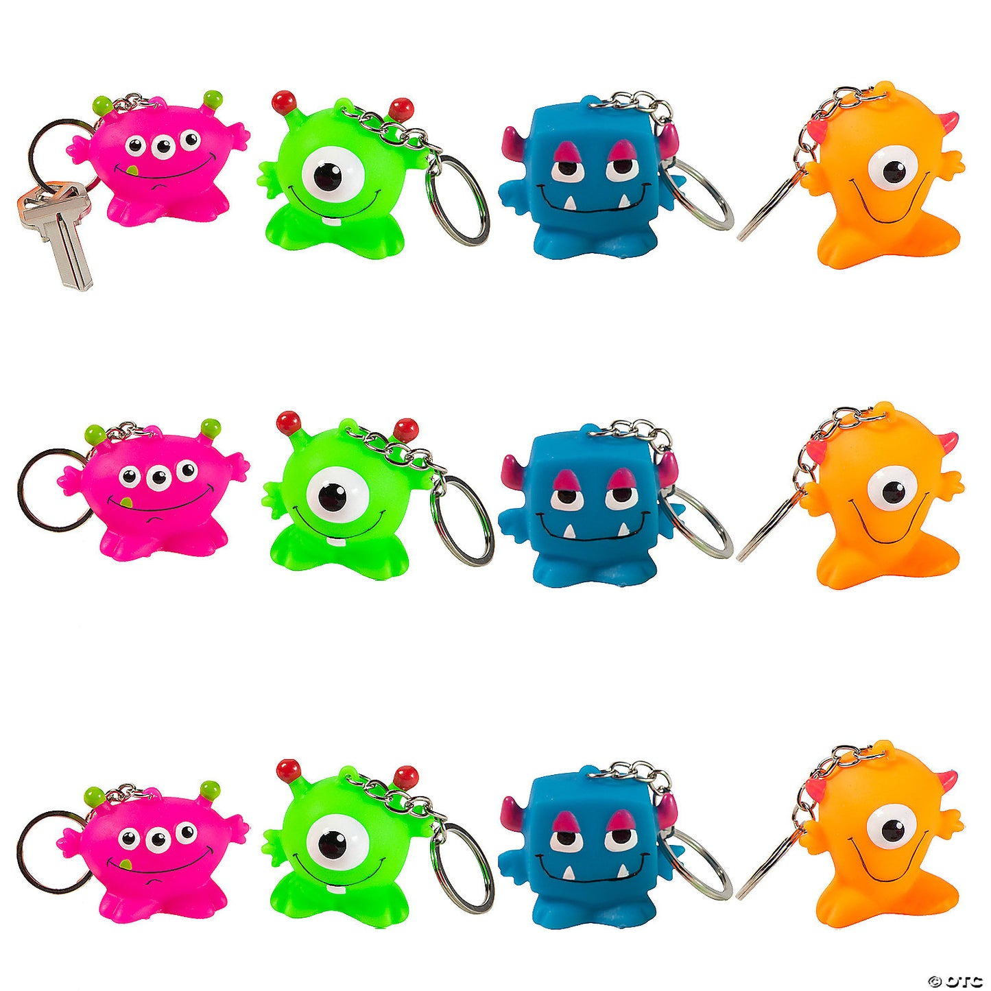 Colorful Monster Squishy Keychains - Fidget Toys