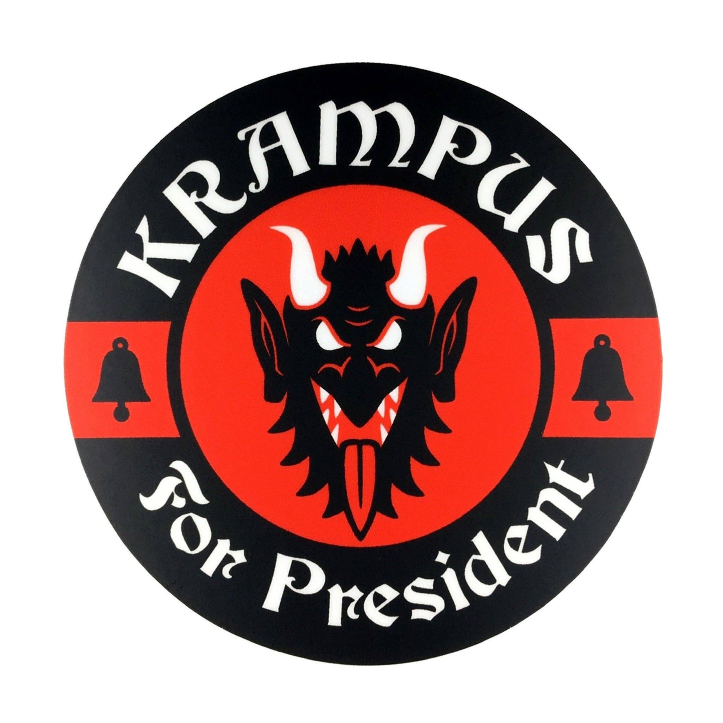 Krampus For President Circle Sticker (Monsterologist)