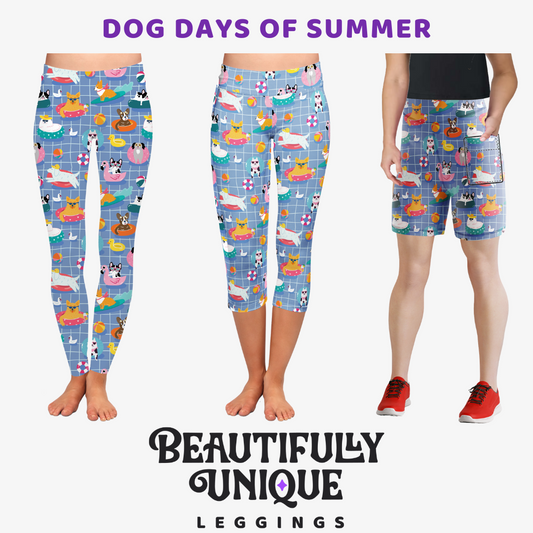 Dog Days of Summer Capris & Biker Shorts (Exclusive) - High-quality Handcrafted Vibrant Leggings