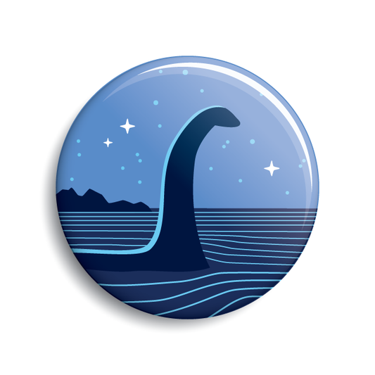Nessie Loch Ness Monster Button (Monsterologist)