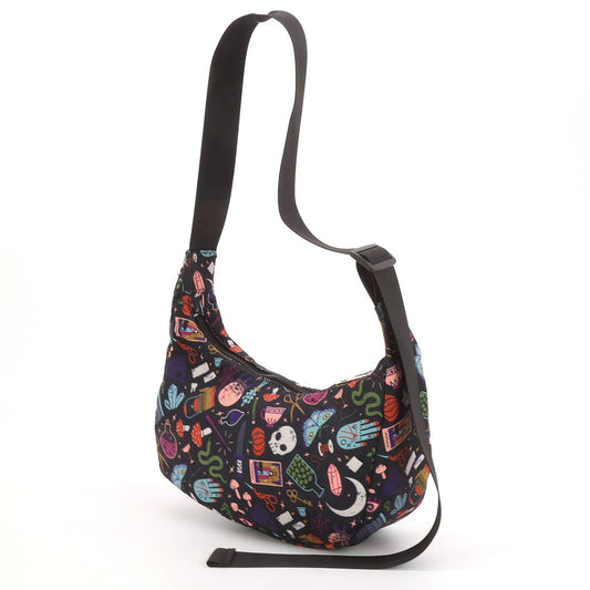 Magical Objects Shoulder Bag, Witchy Gothic Purse, Spooky Mystical Crossbody Vinyl Bag