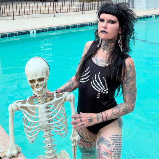 Skeleton Boobs One-Piece