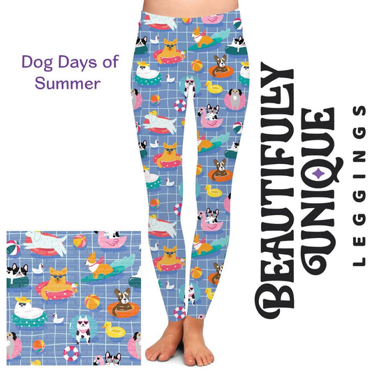 Dog Days of Summer Capris & Biker Shorts (Exclusive) - High-quality Handcrafted Vibrant Leggings