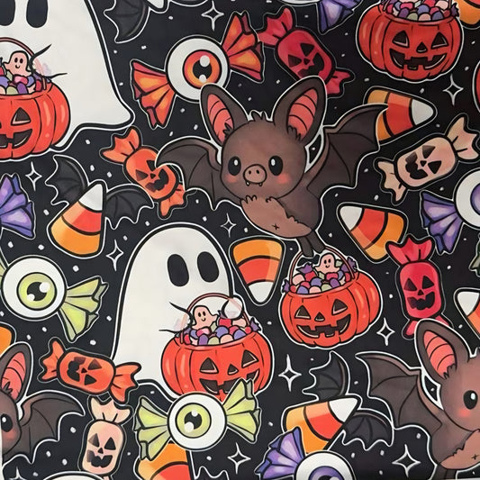 Spooky Bats & Spooky Treats Semi-Exclusive Leggings - High-quality Handcrafted Vibrant