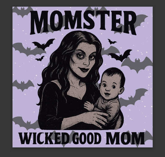 Momster – Wicked Good Mom Vinyl Sticker (3"x3")