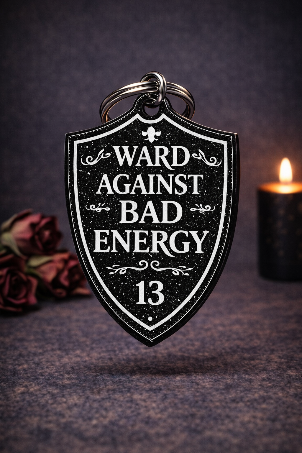 Ward Against Bad Energy Keychain - Friday the 13th Keyring