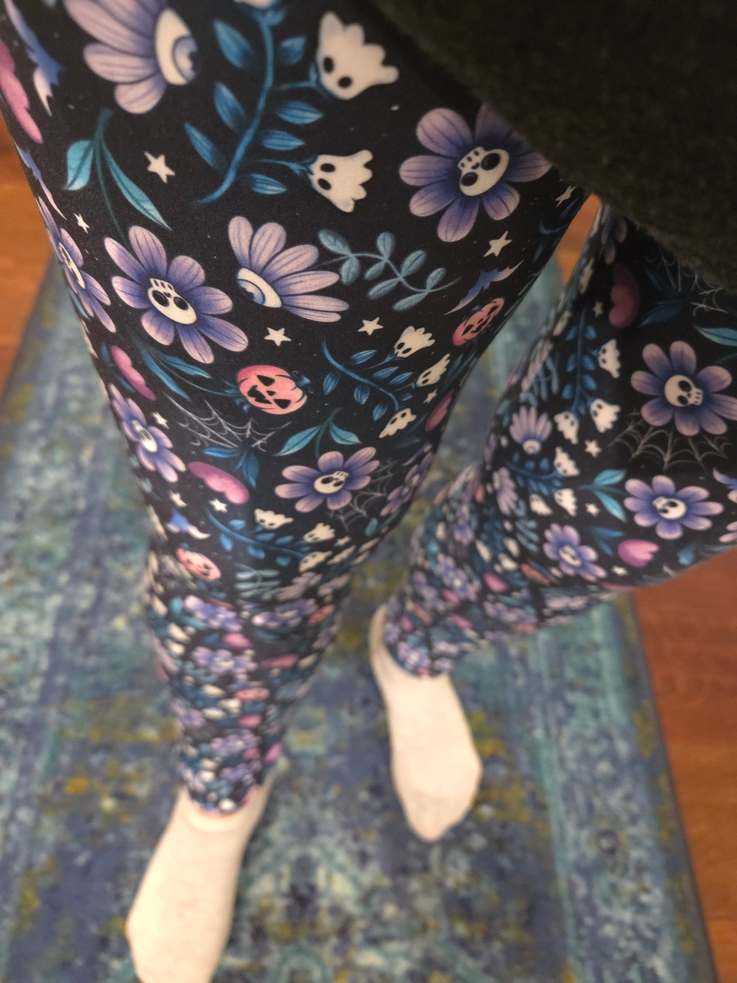 Bloom and Gloom Semi-Exclusive Leggings - High-quality Handcrafted Vibrant Spring Spooky