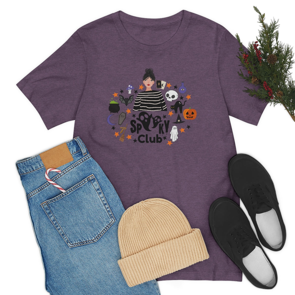 "Spooky Club" Print Tee - Unisex Shirt