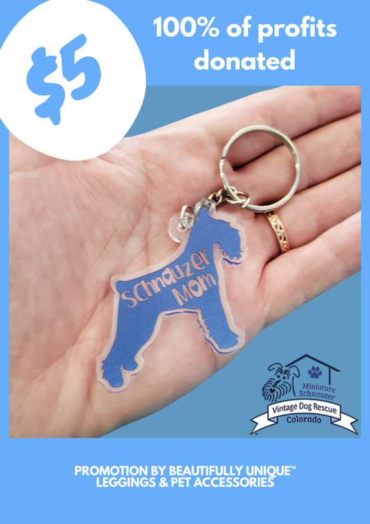 Schnauzer Mom Fundraiser Keychain