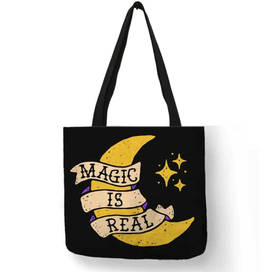 Witchy Black Tote Bags - 6 Spellbinding Styles
