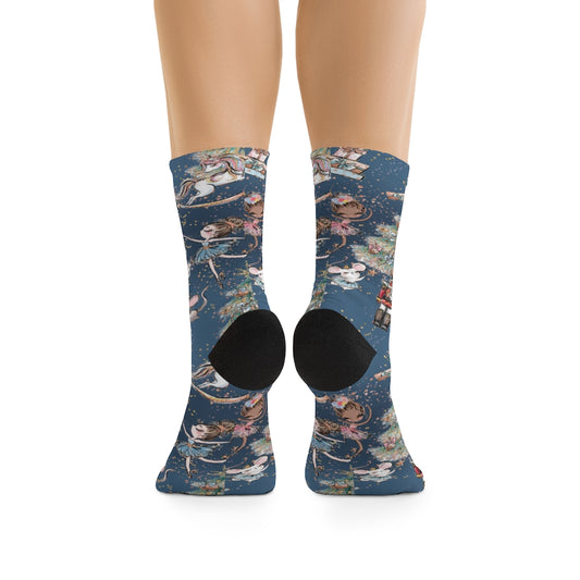 Blue Winter Nutcracker - Socks