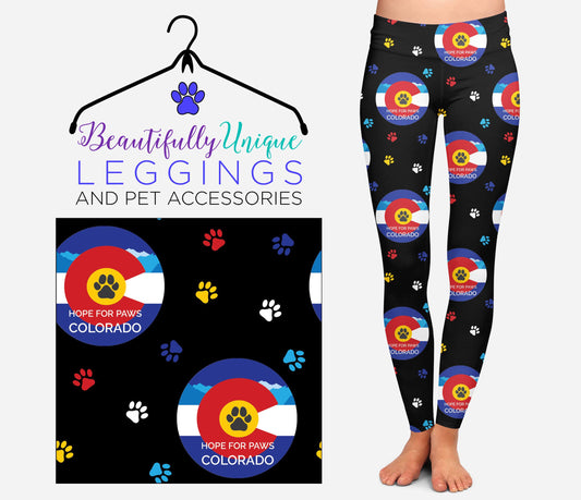 CLEARANCE Hope for Paws (Exclusive) FUNDRAISER - High-quality Handcrafted Vibrant Leggings