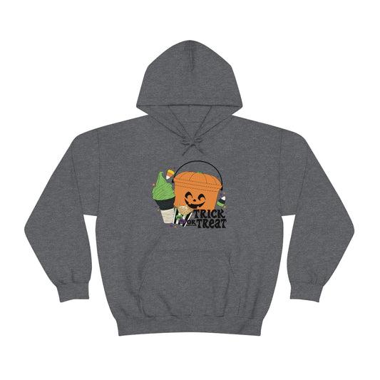 Vintage Halloween Buckets "Trick or Treat" Hooded Sweatshirt