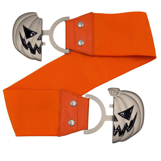 Trick or Treat Pumpkin Evil Orange Elastic Waist Belt