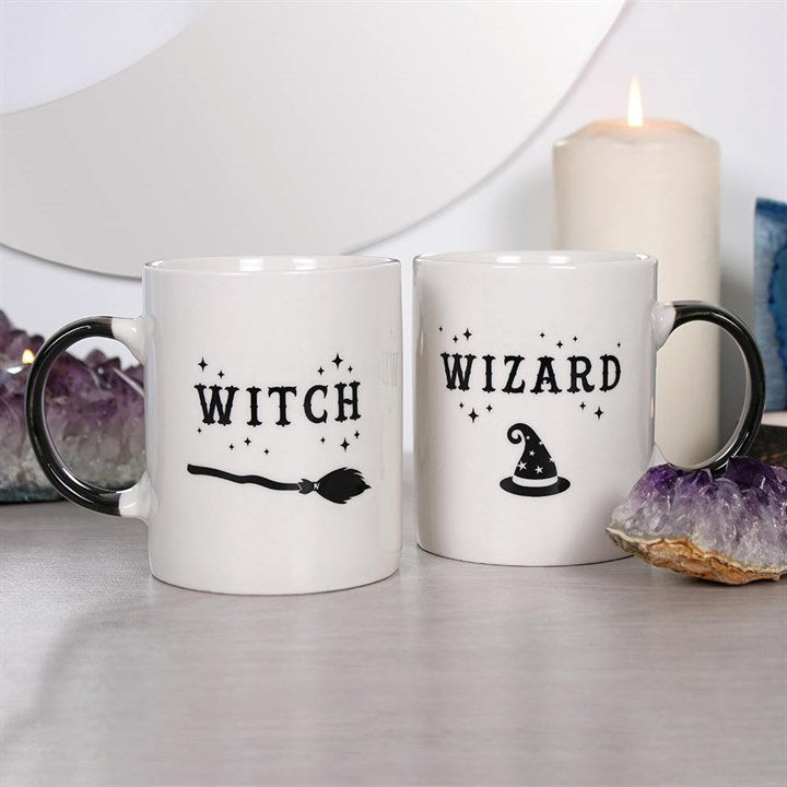 CLEARANCE Witch and Wizard Mug Set