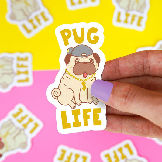 "Pug Life" Vinyl Sticker (Turtle's Soup)